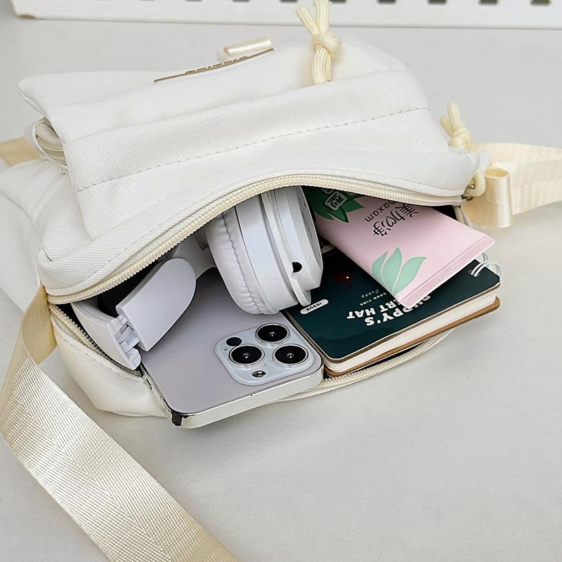 2025 new large-capacity school bag, messenger bag, women's transparent and versatile simple shoulder messenger bag trend