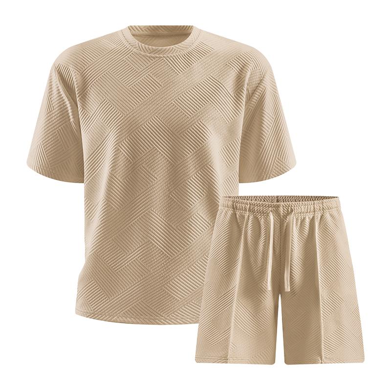 Completo Estivo a Maniche Corte da Uomo Set Sportivo Casual Set da Due Pezzi