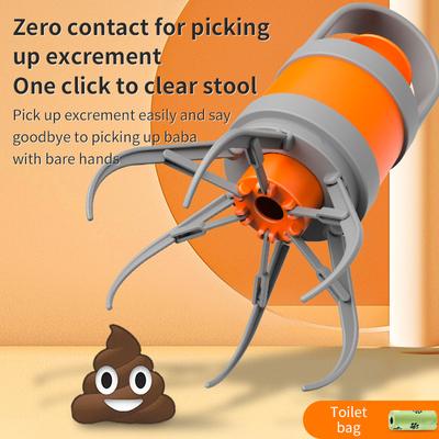 Pet Toilet Picker Out Portable Dog Feces Toilet Picker Eight-claw Shit Shoveling Artifact Pick Up Garbage Without Dirty Hands