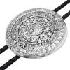 Maya Calendar Silver Coin Loop Tie Necklace Polar Tie Polo Tie Bolo Tie prt0242 [Bowties.jp]