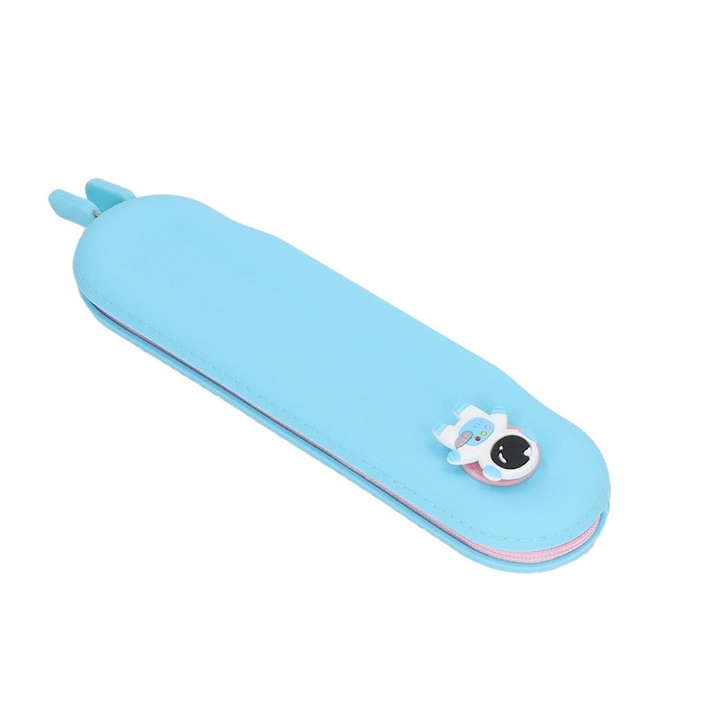 Silicone Pencil Case Small Capacity Cute Cartoon Style Silicone Student Pencil Bag with Cute Pattern Decoration