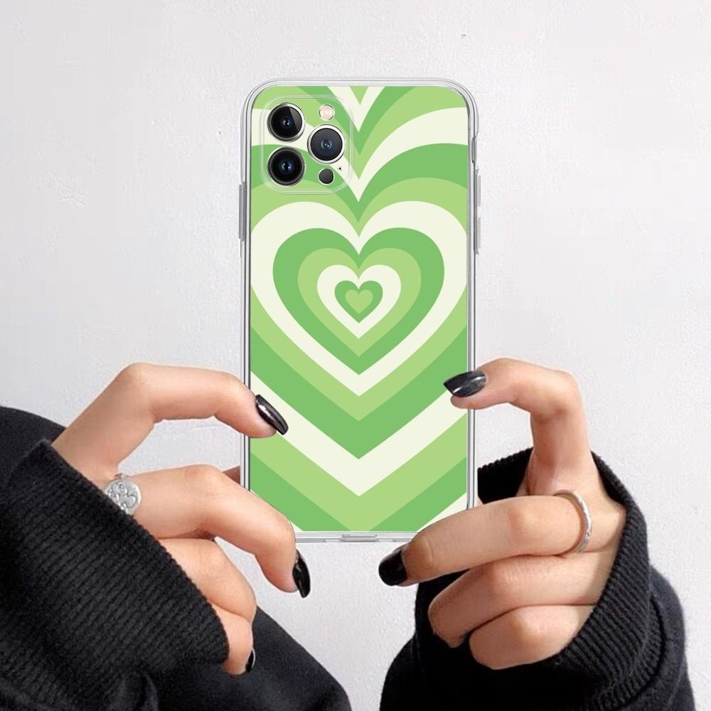 Heart Circle Phone Case for iPhone 16 15 8 7 6 6S Plus X SE XR XS 14 11 12 13 Mini Pro Max Mobile Case