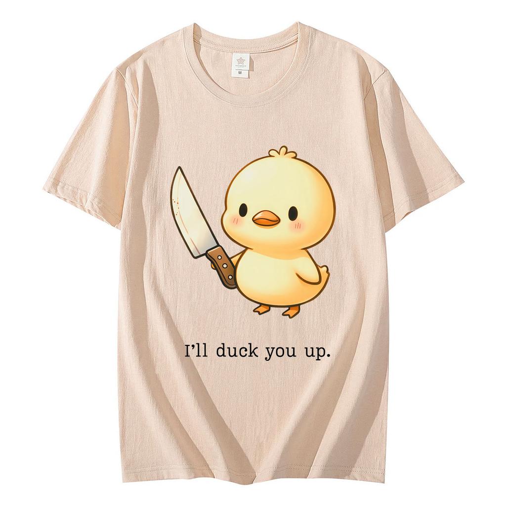 Funny Duck Meme Graphic T Shirts High Street Fashion Trend Short Sleeve Tshirt Men Women Casual Loose Cotton T Shirt Streetwear