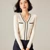 Women's Elegant V-Neck Wool Blend Knit Top