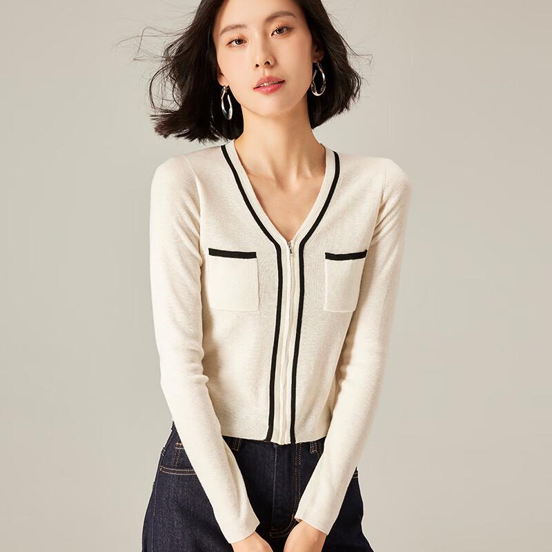 Women's Elegant V-Neck Wool Blend Knit Top