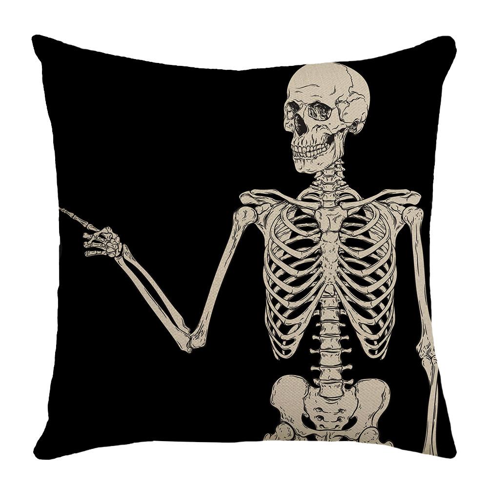 Halloween Decoration Pillow Skull Pillow Case Living Room Decoration Sofa Bedroom Pillow Bedside Pillow