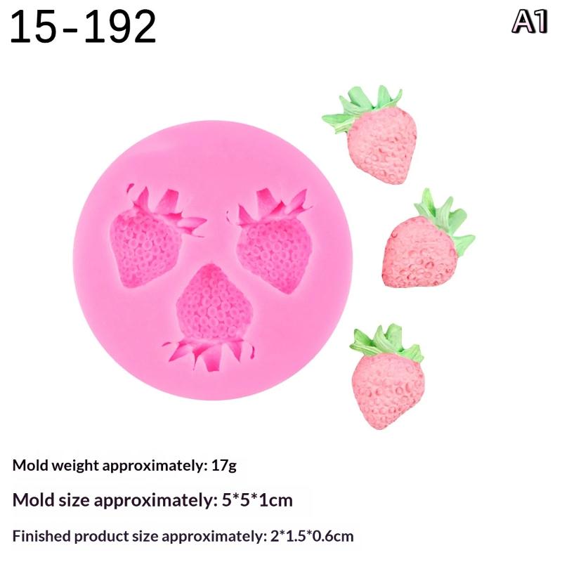 

Fruit Strawberry Dessert Mousse Cake Mold Silicone Cake Decorations Reusable Baking Molds Kitchen Tools A1