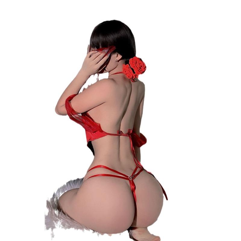 Sexy Underwear Classical Red Hot Neck People Dress Uniform Retro High Split Cheongsam Uniform Women