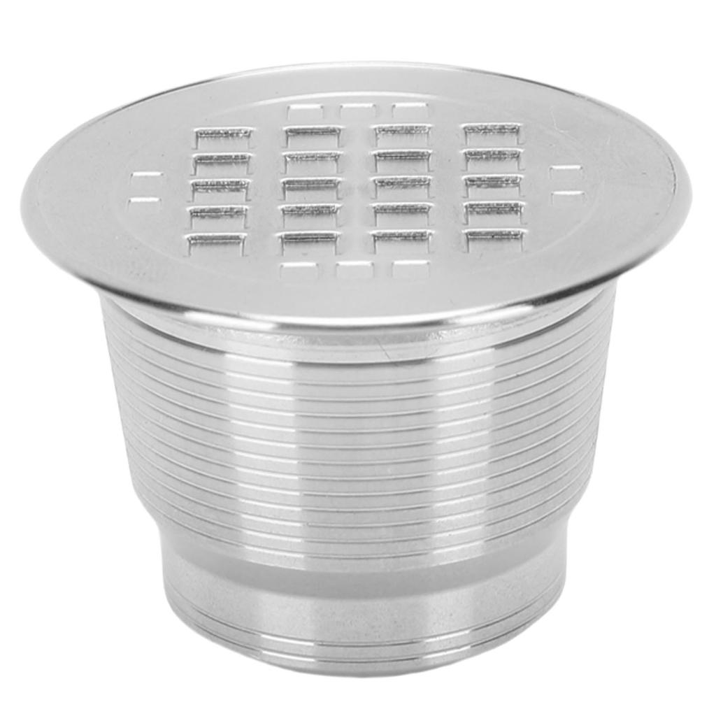 Capsula per Caffè Riutilizzabile Pod in Acciaio Inossidabile 304 Capsula per Caffè Ricaricabile con Spazzolino e Cucchiaino per Macchina da Caffè