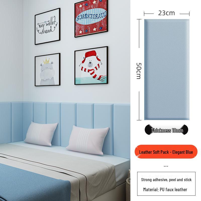Self-adhesive Linen Upholstery Wall Sticker Cushion: Child-Safe Bedside Headboard and Tatami Surround