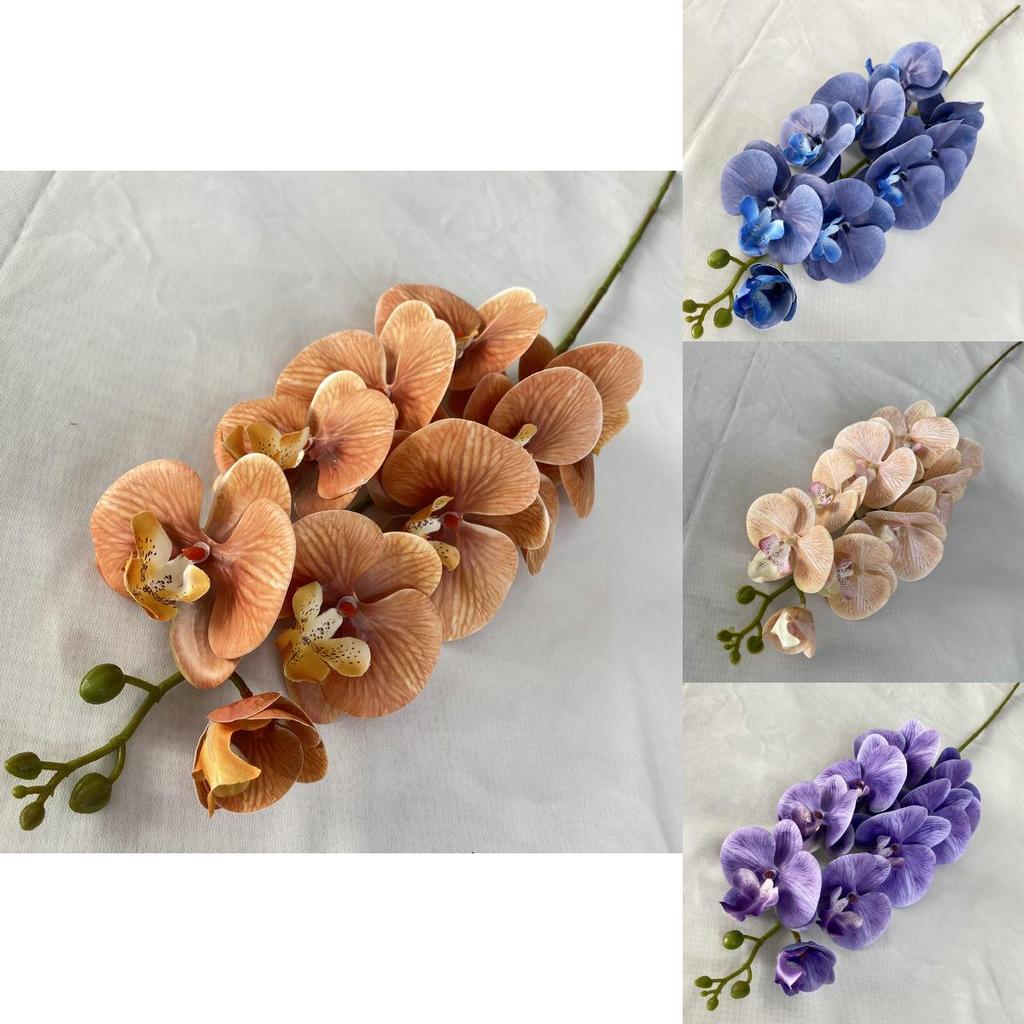 3d French Phalaenopsis Artificial Flowers For Wedding Decor Home Hotel Display