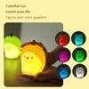 Night Lights Cute Durian Hedgehog Silicone Nightlight 7 Colors Dimmable Night Lamp USB Charging for Bedroom Bedside Room