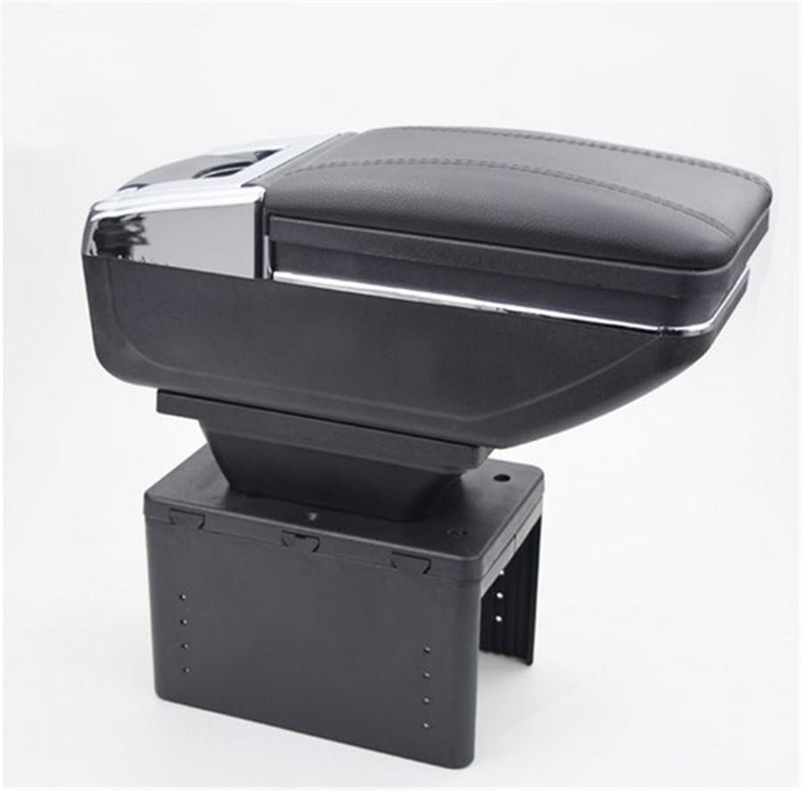 High Quality Universal Car Central Container Armrest Box + Texture Arm Pad PU Leather Auto Car-styling Central Store Content Box Accessories