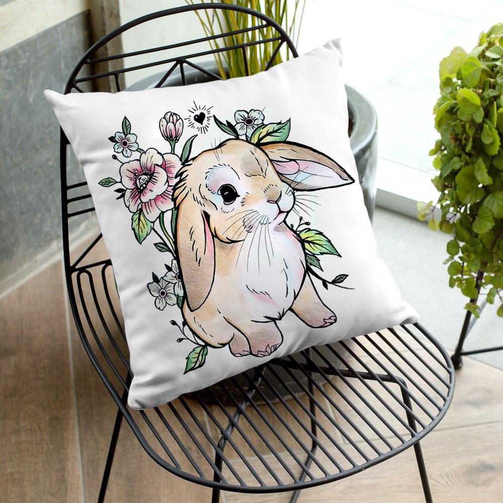 

Счастливой Пасхи Кролик Подушка Чехлы Подушка Диван Узор Печать Главная Гостиная Спальня Украшения Пасхальная Вечеринка Подарок 450mm*450mm