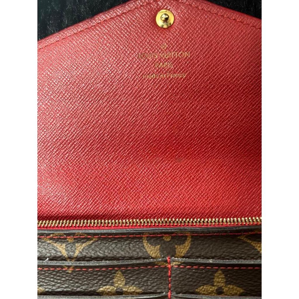 Used LOUIS VUITTON Monogram Long Wallet Red