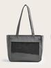 WEGO Transparent Large Intestine Single Shoulder Bag - Small Capacity, Versatile with Button Closure.