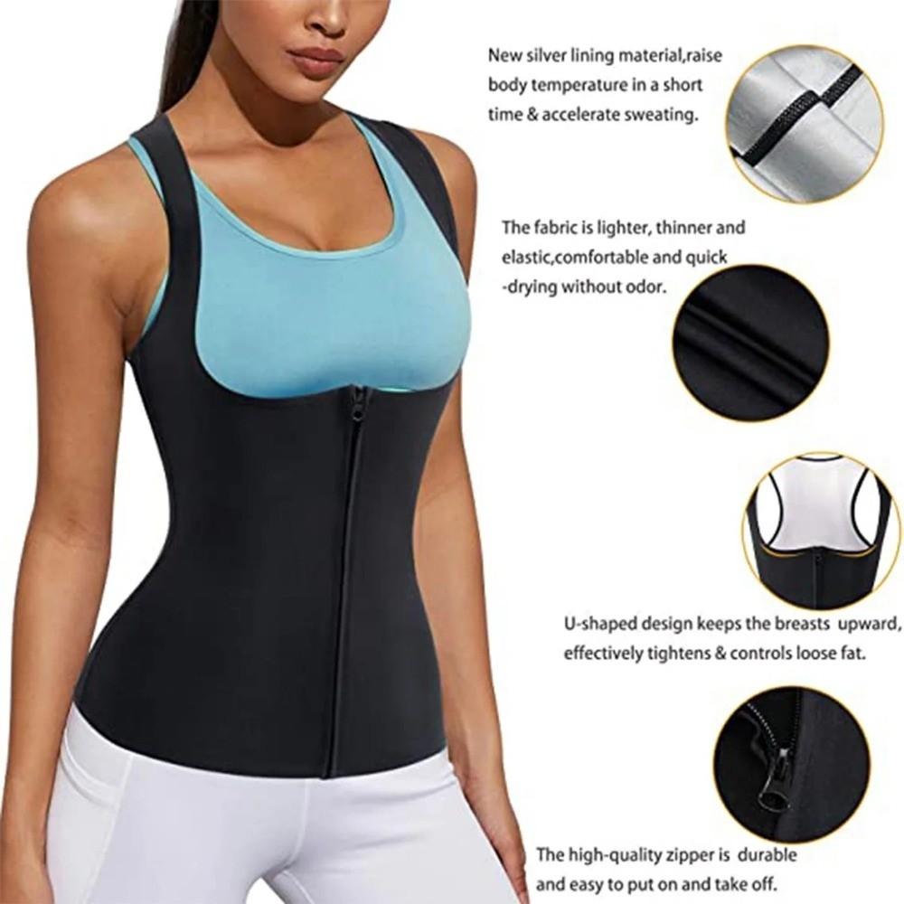 Jumpsuit Cut Sauna Suit Tank Top Style Body Shaper Trainer Top Slimming Vest  Fitness Training