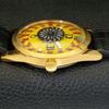 VINTAGE HAND-WINDING SWISS MENS POKER FACE YELLOW COLOR DIAL WATCH a701180-5