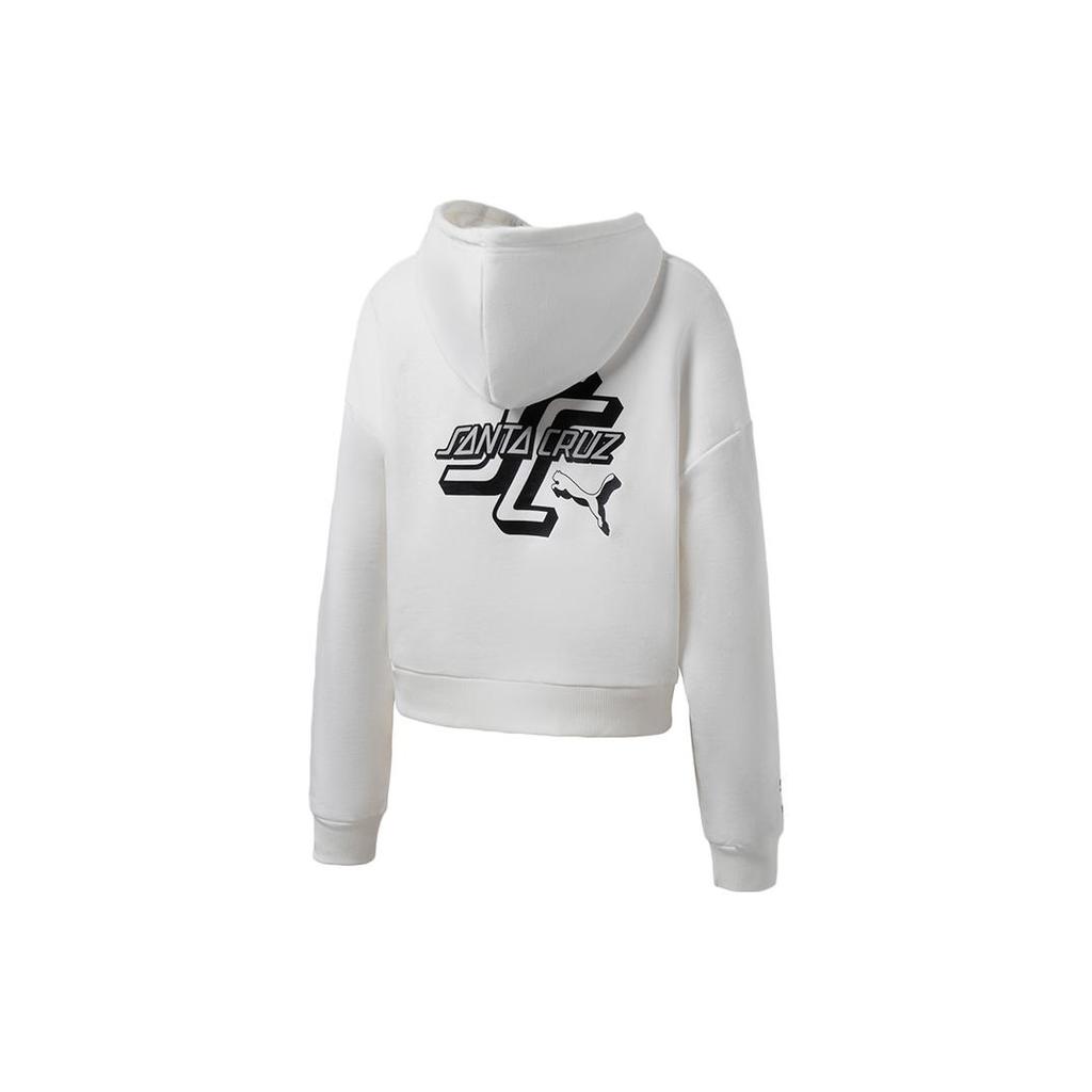 PUMA Sweatshirts Women's White Hooded Moderate Regular 532247-02