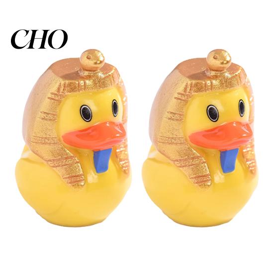 Miniature Duck Statue 2 Pcs Mini Resin Egyptian Figurine, Cute Tiny Ancient Sphinx Small Animal Figurine Pharaoh Figures for Home Office Table Decor, A