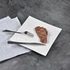 Pure White Ceramic Square Steak Plate - Shallow Flat Dish for Western Cuisine