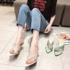 Summer Women Pointed  Pumps Sandals for Ladies Sexy Mules High Heels Slip-on Slippers Slides Shoes