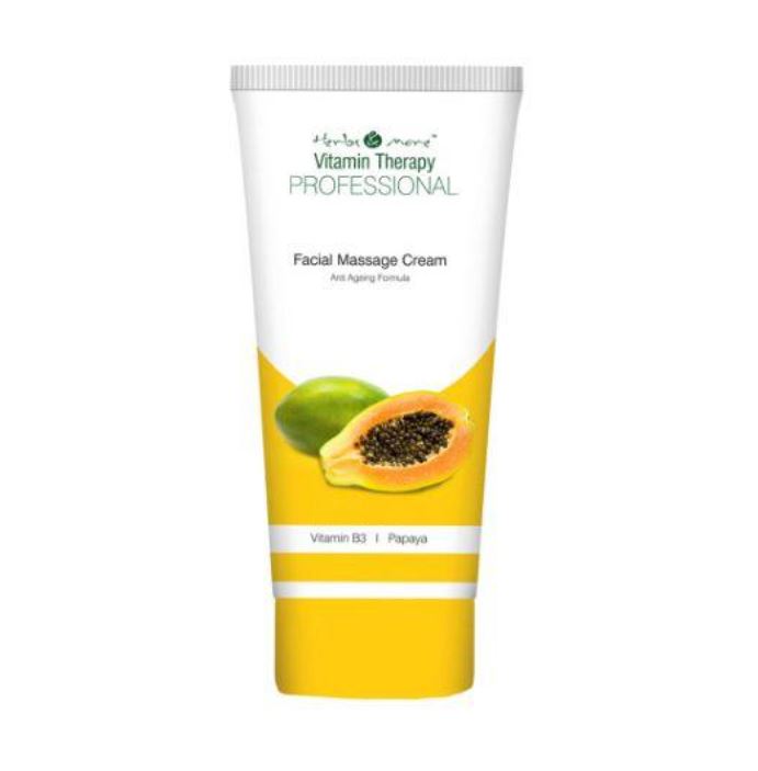 Massage Face Cream with Vitamin B3 and Papaya (100 G), Facial Massage Cream Vitamin B3 Papaya, Herbs & More