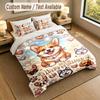 Dog Theme Personalized 3Pcs Bedding Set Custom Text & Name 1 Sheet 2 Pillowcases Household Bedding 1pc