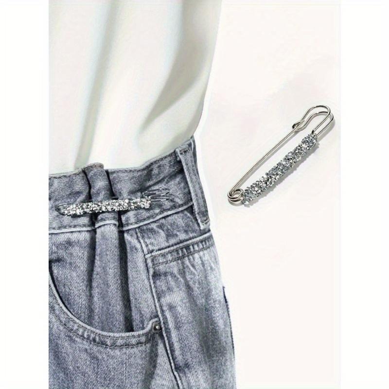 1pc Detachable Waist Adjustment Buckle, Detail Jeans Buckle one-size серебряный