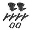 HOPESPANNER Compatible with Toyota Front Window Nozzle Black Front Window Nozzle Wiper Washer Jet Plastic 1 Set