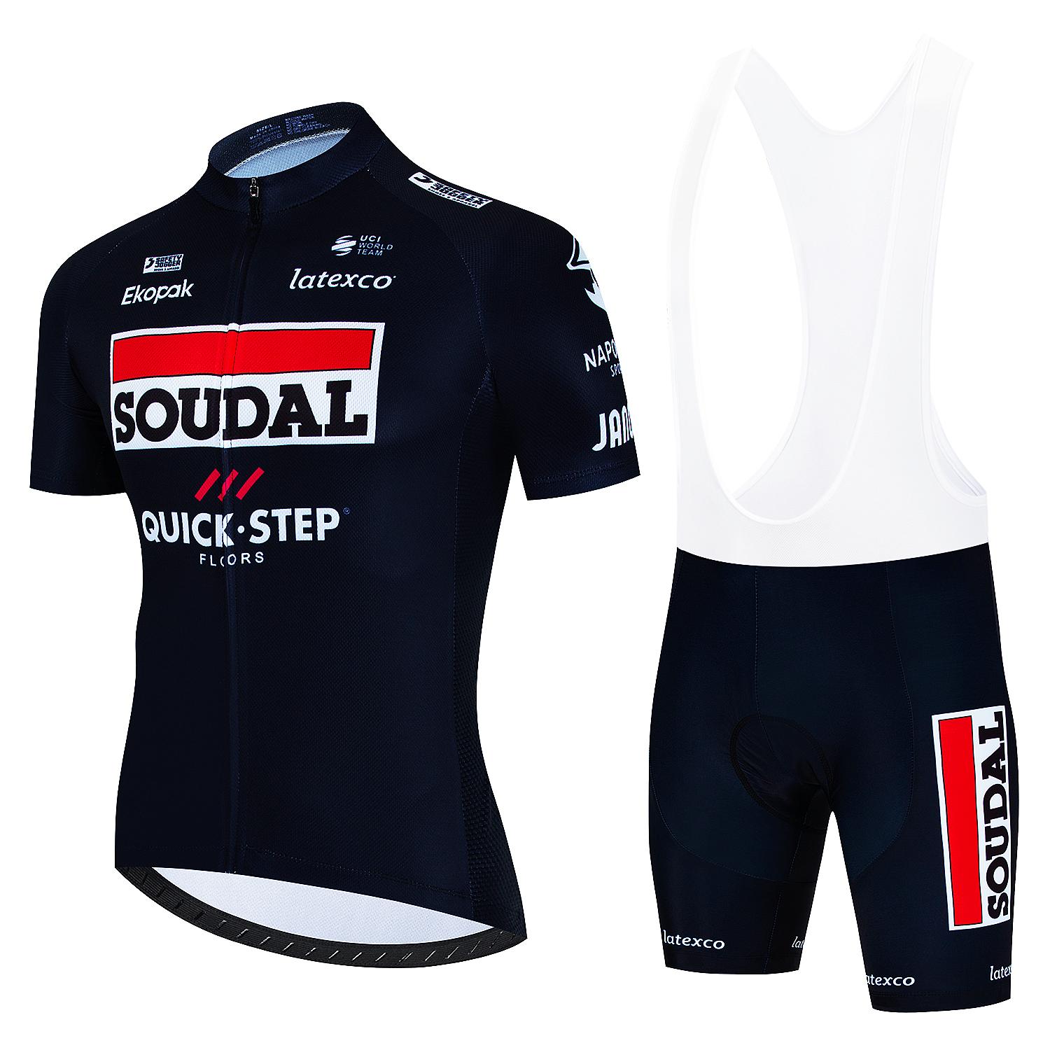 

Чоловічий комплект для велоспорту SOUDAL Quick Step Одяг 2025 Велосипедний одяг Літня велосипедна джерсі Велосипедна куртка Чоловічі весняні шорти з нагрудником M