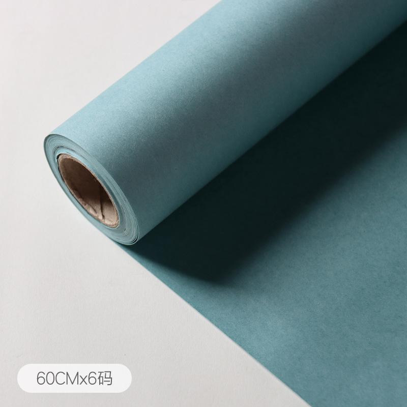 60cmx6yards/1rotolo Carta da Imballaggio Monocolore ad Alta Texture Pellicola Opaca Carta da Regalo per Bouquet di Fiori Bobina Carta da Imballaggio Fai da Te