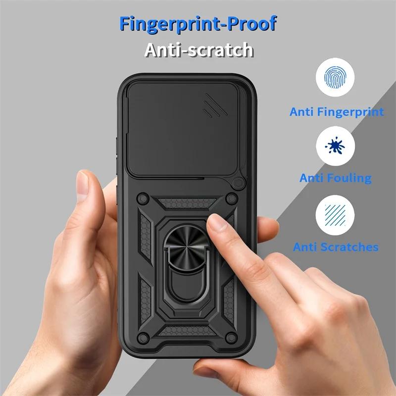 Funda For Xiaomi Poco X8 Pro 5G Case Armor Slide Lens Protector Ring Stand Back Cover For Pocco Poko Little X8Pro PocoX8pro Capa