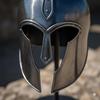 Medieval Troy Achilies Helmet Black with Horsehair Plume, Greek Corinthian Spartan Helmet, Warrior Cosplay Collectible Gift