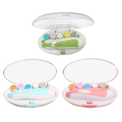 6 in 1 Baby Nagelschneider Set Elektrisches Maniküre-Set mit Schleifköpfen 4 Arbeitsmodi Bidirektionale Geschwindigkeitsanpassung