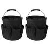 2pcs Foldable Garden Tool Bag Bucket Tool Bag Camping Harvest Basket Bathroom Storage Bath Wash Bag with Handle for