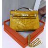 Genuine Leather Crocodile Handbag Crossbody Bag Women Small Size