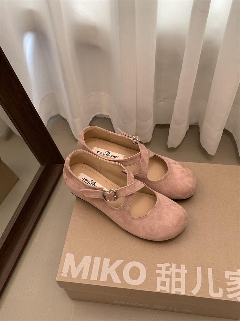 Inner Height Increase Retro Ballet Shoes Children 2025 New Cross Strap Fashion Round Head Mary Jane Single Shoes