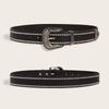 Y2k PU Leather Waistband Gothic Pin Buckle Belt Vintage Western Cowboy Belt