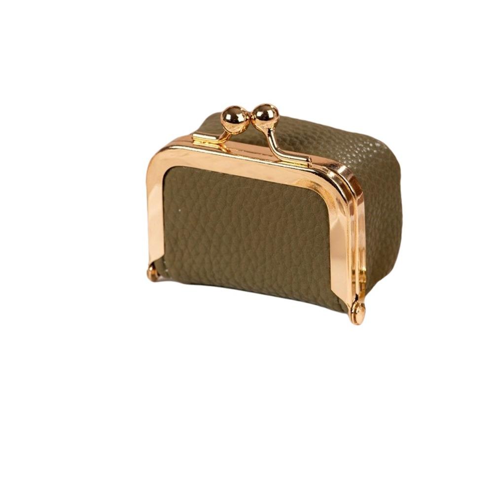 Polka Dot Kiss Lock Coin Purse Mini Small Item Bag Cute Leather Jewelry Bag  Woman Girl