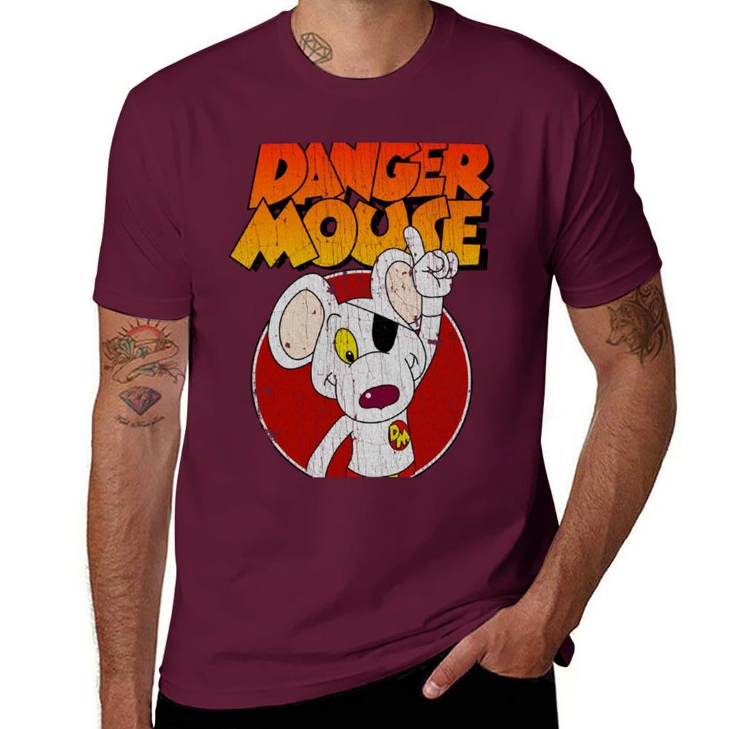 Maglietta Vintage DangerMouse top sportivi fan sudore vestiti kawaii uomo magliette champion