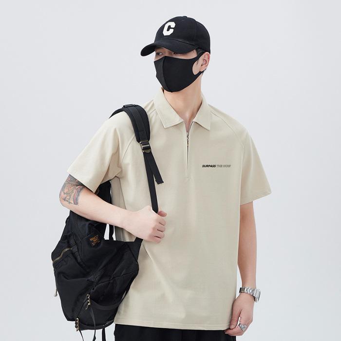 Новая летняя мужская футболка с коротким рукавом, футболка-поло с лацканами, футболка с коротким рукавом 4XL