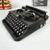 Old-Fashioned Nostalgia Manual Typewriter Model Retro Design Decor Craft Ornament Home Gift Arabic Numerals Keyboard Window Prop