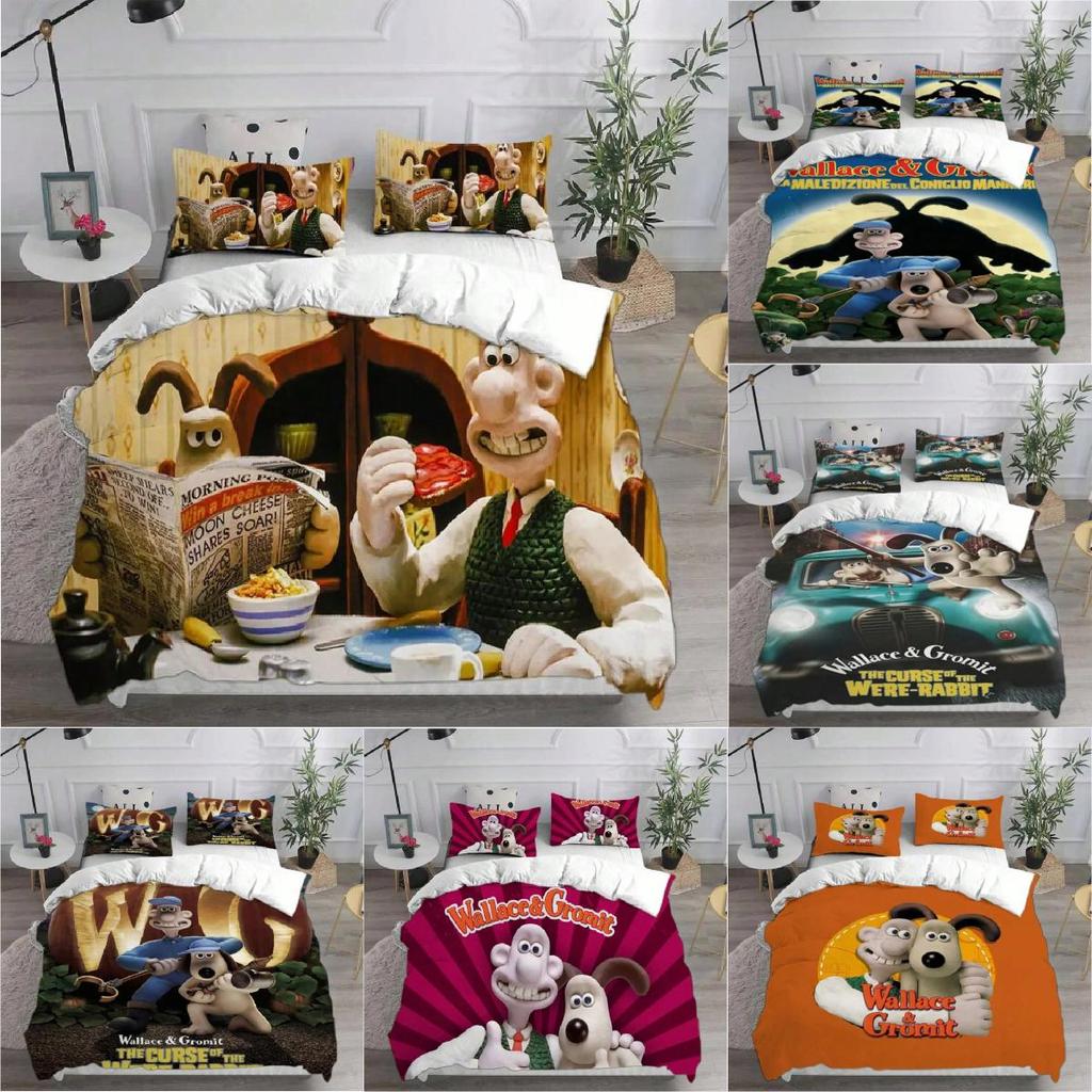 Bedding Wallace Gromit Sets Comforter Quilt Bed Cover Duvet Cover Pillow Case