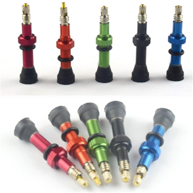 Tubeless Cycling Air Nozzles for Tire Service Tasks, Tubeless Tire Nozzle Cap Pair with Sealing Base and Compacts Tool Included