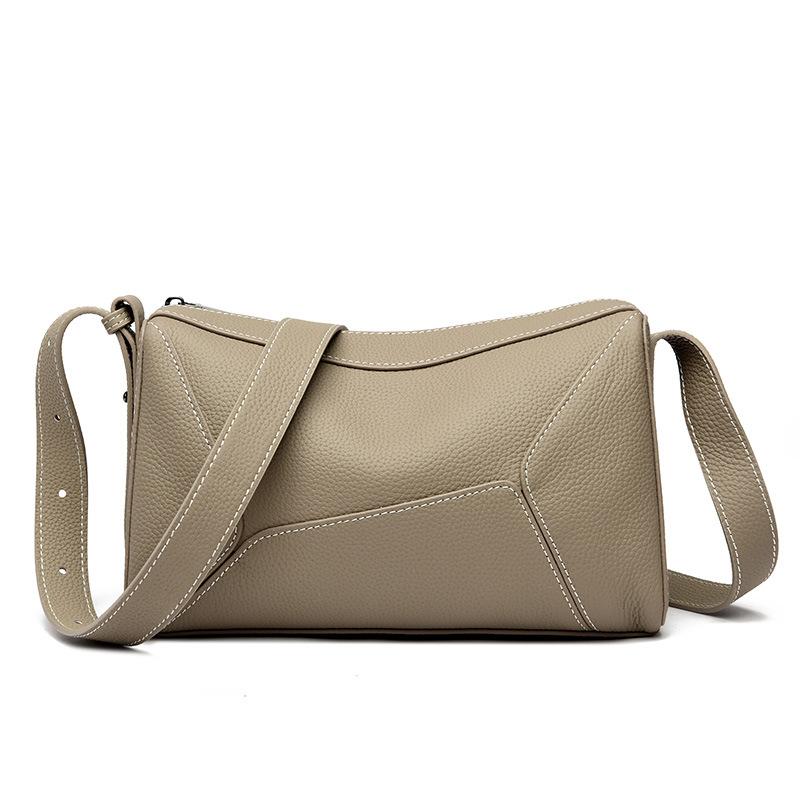 

Leather women s bags, new trendy and fashionable splicing shoulder bags, first-layer cowhide large-capacity messenger bags хакі
