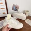 Fat Fufu Platform Star Board Shoes Female Autumn Students Retro Heightening Casual White Shoes