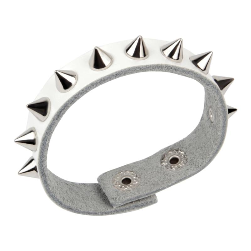 Панк Стиль Кожаный Браслет с Шипами для Мужчин и Женщин Дерзкий Готический Напульсник с Клепками Прочный Модный Ювелирный Аксессуар