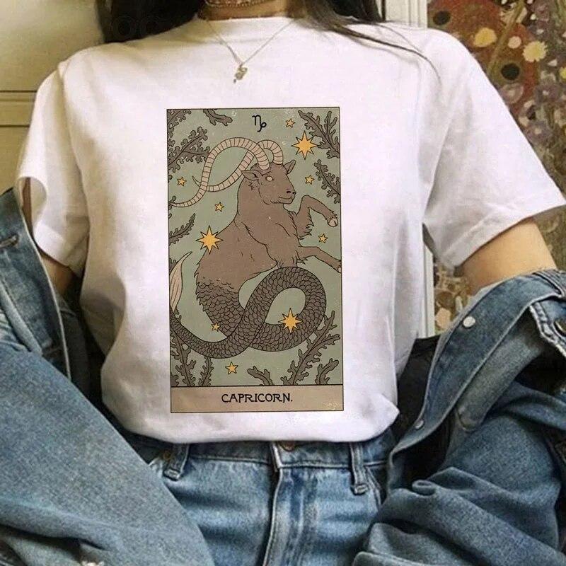 Kawaii Dámské tričko Módní Tarot Kočka Dámské tričko Anime Roztomilé Grafické tričko FeUnisex Léto XS-4XL Tričko s krátkým rukávem