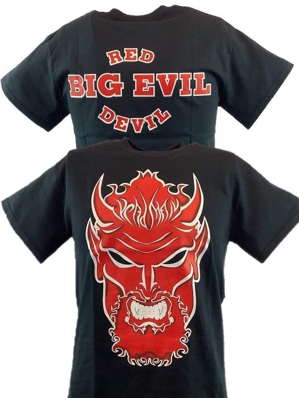 

Undertaker Big Evil Red Devil Head Mens Black 100% Cotton T-shirt Mens Tees Top 3XL